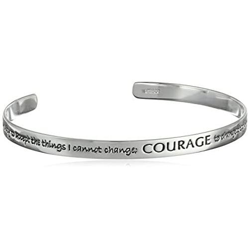 Sterling Silver Sentiment Cuff Bracelet