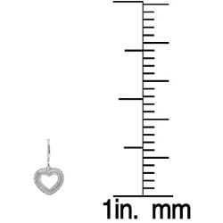 Dazzlingrock Collection 0.23 Carat (ctw) 14K Round Cut White Diamond Ladies Heart Shape Dangling Drop Earrings 1/4 CT, White Gold