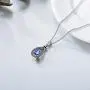 Teardrop Cremation Necklace 925 Sterling Silver Urn Jewelry Keepsake Ashes Dog Human Hair Memorial Pendant Locket Gift for Women