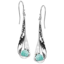 Silpada Blue Oasis Natural Amazonite Drop Earrings in Sterling Silver