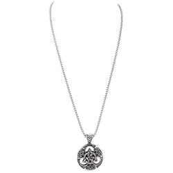 Rosemarie Collections Mens Celtic Trinity Knot Medallion Pendant Stainless Steel Necklace