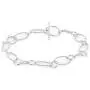 Vanbelle Stering Silver Jewelry Hand-Made Oval Fancy Link Chain Bracelets with Rhodium Plating for Women and Girls Vanbelle Stering Silver Jewelry Hand-Made Oval Fancy Link Chain Bracelets with Rhodium Plating for Women and Girls