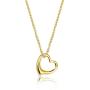 Altitude Boutique Open Heart Necklace for Women Floating Heart Necklace Hypoallergenic Simple Heart Necklace for Girls I Love You Necklace (Gold, Rose Gold, Silver)