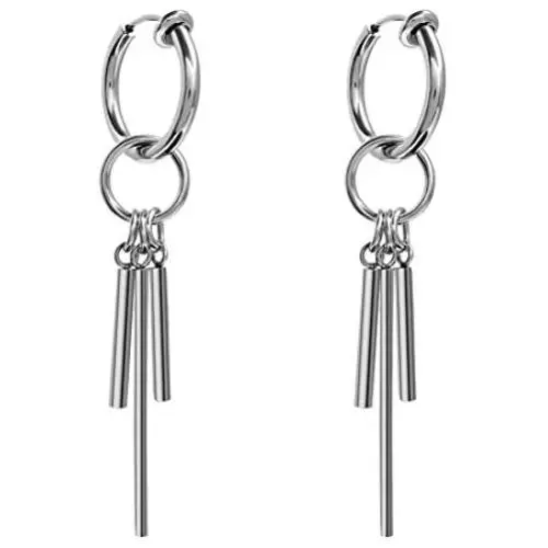 Mshion Bangtan Boys BTS JIMIN SUGA Silver Stud Clip Earrings for Women Men 1 Pair