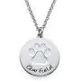 MyNameNecklace Personalized Necklace with Paw Print - Engrave Your Pets Name on Silver Disc - Jewelry Gift MyNameNecklace Personalized Necklace with Paw Print - Engrave Your Pets Name on Silver Disc - Jewelry Gift
