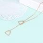 YFN Horse Gift Jewelry 925 Sterling Silver Simple Double Horse Strirrup Lariat Necklace Horse Gift for Women Girls