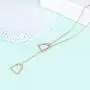 YFN Horse Gift Jewelry 925 Sterling Silver Simple Double Horse Strirrup Lariat Necklace Horse Gift for Women Girls
