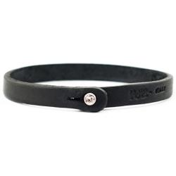 Genuine Italian Leather Bracelet with Swarovski Crystal Closure | Multiple Colors Available | Handcrafted in Italy (Te Color)