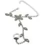 TFJ Women Fashion Jewelry Hand Chain Wrist Bracelet Flower Slave Ring Floral Beads Silver TFJ Women Fashion Jewelry Hand Chain Wrist Bracelet Flower Slave Ring Floral Beads Silver