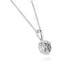 Prime Adore 1 Carat Brilliant-Cut Created Moissanite Main Stone | High End CZ Side Stones | White Gold Plated Sterling Silver | Elegant Heart Shape Design | D Color VVS1 Clarity Necklace | 18'' Prime Adore 1 Carat Brilliant-Cut Created Moissanite Main Stone | High End CZ Side Stones | White Gold Plated Sterling Silver | Elegant Heart Shape Design | D Color VVS1 Clarity Necklace | 18''