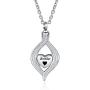 LuxglitterLin Teardrop Eye of My Heart Crystal Cremation Urn Necklace for Human Pet Ashes Holder Memorial Keepsake Pendant Jewelry