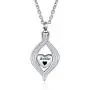 LuxglitterLin Teardrop Eye of My Heart Crystal Cremation Urn Necklace for Human Pet Ashes Holder Memorial Keepsake Pendant Jewelry