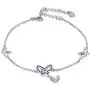 MONGAS Butterfly Charm Bracelet 925 Sterling Silver with CZ Adjustable Link Chain Jewelry for Women