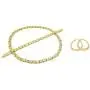 Bling Bling NY Womens Gold Tone Starburst Hugs & Kisses Necklace Bracelet Earrings Set 14K Gold Filled Medium Oval Hoops XOXO 18-20 inches Bling Bling NY Womens Gold Tone Starburst Hugs & Kisses Necklace Bracelet Earrings Set 14K Gold Filled Medium Oval Hoops XOXO 18-20 inches