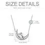 PEIMKO 925 Sterling Silver Infinity Cute Animals Bunny on the Moon/Elephant Holding Rose/Sunflower Pendant Necklace, Good Luck Elephant Necklace Jewelry Gifts for Women Ladies