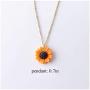 Gray Camel Sunflower Necklace You Are My Sunshine Carving Necklace for Woman Girl Card necklace Gift Necklace