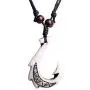 Scddboy Hawaiian Fish Hook Pendant Hemp Cord Adjustable Chain - Maori Tribal Necklace Scddboy Hawaiian Fish Hook Pendant Hemp Cord Adjustable Chain - Maori Tribal Necklace