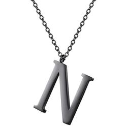 PROSTEEL Stainless Steel/Sterling Silver Initial Name Necklace, A to Z Initial Letter Personalized Necklaces for Men Women, Gold/Silver/Black Tone, 16''/20'' Adjustable, Come Gift Box