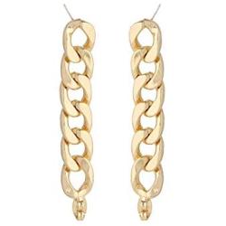 Minimalist Gold Chunky Link Long Chain Drop Earrings for Women Girls Simple Metal Chain Dangling Tassel Earrings Jewelry