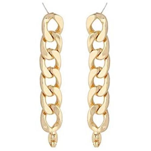 Minimalist Gold Chunky Link Long Chain Drop Earrings for Women Girls Simple Metal Chain Dangling Tassel Earrings Jewelry