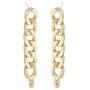 Minimalist Gold Chunky Link Long Chain Drop Earrings for Women Girls Simple Metal Chain Dangling Tassel Earrings Jewelry
