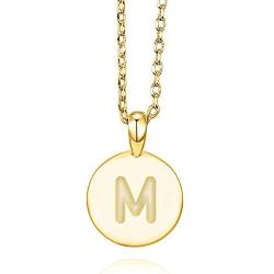 PAVOI 14K Rose Gold Plated Letter Necklace for Women | Gold Initial Necklace for Girls