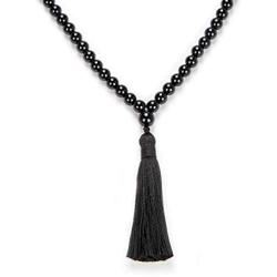 Yoga Necklace Jewelry Beaded Long Tassel Necklace Jasper with 108 Mala Beads for Women or Men