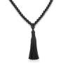 Yoga Necklace Jewelry Beaded Long Tassel Necklace Jasper with 108 Mala Beads for Women or Men