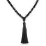 Yoga Necklace Jewelry Beaded Long Tassel Necklace Jasper with 108 Mala Beads for Women or Men