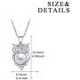 YFN Owl Necklace 925 Sterling Silver Owl Pendant I Love You 100 Languages Love Owl Necklace for Women Girlfriend Jewelry Gifts