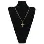 FZTN Jewelry Mens Womens 3mm Curb Chain Cuban Link Chain 18K Gold Plated Stainless Steel Necklace,Fashion Jewelry,Wear Alone or with Pendant,18-26 Inch