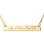 Customizable Your Name Bar Necklace Gift - Custom Jewelry Plated in 16k Rose Gold - Personalized Engraved Accessories for Wedding, Birthday, Graduation, Mothers Day, Christmas - With Present Box