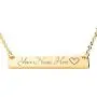 Customizable Your Name Bar Necklace Gift - Custom Jewelry Plated in 16k Rose Gold - Personalized Engraved Accessories for Wedding, Birthday, Graduation, Mothers Day, Christmas - With Present Box