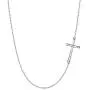 EleQueen 925 Sterling Silver Sideways Cross Pendant Choker Necklace Christian Jewelry Gifts for Mother Women Girls