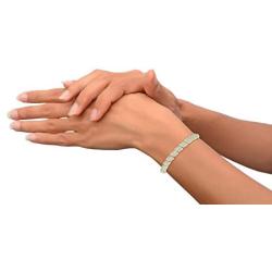 Diamond Accent Bolo Tennis Bracelet in Yellow Gold Over Sterling Silver
