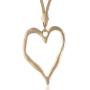 Gold Trandy long necklace with Love Heart pendant choker chunky necklaces for women fashion jewelry