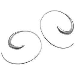 Thin Wire Spiral Infinity Earrings -NanoStyle Jewelry