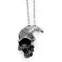HAQUIL Skull Necklace - Metal Alloy, Half Broken Skull Pendant - Cable Chain, 19.7''