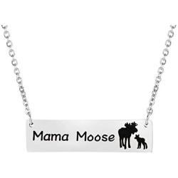 WSNANG Mama Animal Necklace Mama Moose Necklace Sweet Family Jewelry for Mother Grandma
