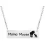 WSNANG Mama Animal Necklace Mama Moose Necklace Sweet Family Jewelry for Mother Grandma