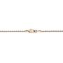 Solid 14k Rose Gold 1.5mm Diamond-Cut Rope Chain Necklace - with Secure Lobster Lock Clasp