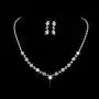 Unicra Bride Silver Bridal Necklace Earrings Set Rhinestone Choker Necklace Crystal Wedding Jewelry Set for Women and Girls- (2 earrings and 1 necklace) Unicra Bride Silver Bridal Necklace Earrings Set Rhinestone Choker Necklace Crystal Wedding Jewelry Set for Women and Girls- (2 earrings and 1 necklace)