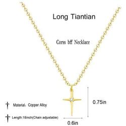 Long tiantian Best Friend Nnecklace for 2 Cute Elephant Butterfly Necklace Sun Evil Eye Cross Pendant Necklace for Girls Best Friend Necklaces Mermaid Tail Infinity Jewelry for Women