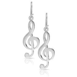 BLING BIJOUX Melody Note Music Dangle Earrings Never Rust 925 Sterling Silver Natural and Hypoallergenic Hooks For Women and Girls with Free Breathtaking Gift Box for a Special Moment of Love