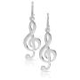 BLING BIJOUX Melody Note Music Dangle Earrings Never Rust 925 Sterling Silver Natural and Hypoallergenic Hooks For Women and Girls with Free Breathtaking Gift Box for a Special Moment of Love