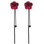 KaFu Lightweight Long Flower Tassel Dangle Earrings,Red/Green Petal Drop Earrings 925 Silver Needle Earrings for Women Girls Fashion Jewelry Birthday Gifts