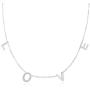 Moronly Love Letter Necklace for Women CZ Love Script Necklace 14K Gold Plated Charm Jewelry Choker Necklace Hypoallergenic