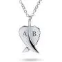 Personalize Engravable Amulet Feathered Guardian Angel Wing Heart Pendant Necklace For Women Teen Antiqued 925 Sterling Silver SM MED LG