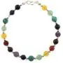 925 Sterling Silver Seven (7) Chakra Natural Healing Gemstone Beads 6 mm Bracelet 7.5 Inches
