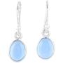 NOVICA Chalcedony .925 Sterling Silver Dangle Earrings, Luminous Sky Blue
